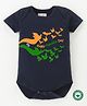 BLUSHES 100% Cotton Republic Day Theme Half Sleeves Birds Printed Onesie - Navy Blue