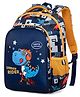Schoolish  Dino Theme School Bag for Boys and Girls, Zippered /padded and Adjustable Shoulder Strap, Lightweight Children's Travel Bag- Pack of 1- Multicolor- 14 Inch