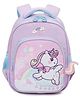 SCHOOLISH Height 12 Inch Unicorn Theme School Bag for Boys and Girls, Zippered /padded and Adjustable Shoulder Strap, Lightweight Children's Travel Bag- Pack of 1- Color Lavender