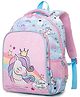 Schoolish  Unicorn Dreamer Theme School Bag for Boys and Girls, Zippered /padded and Adjustable Shoulder Strap, Lightweight Children's Travel Bag- Pack of 1- Multicolor-14 Inch