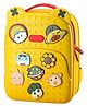 Schoolish Durable Eva Cute Cartoon Printed Backpack With Large Silicone Shoulder School Bag Ideal for Children, Girls and Boys - Pack of 1 - Yellow- 13 Inch