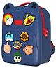 Schoolish Eva Backpack With Diy Brooches for Boys & Girls | Waterproof Bag for School | Kids School Bag for Preschool, Kindergarden| Lightweight Shoulder Travel Bag for Kids - Pack of 1 - Blue- 13 Inch