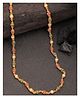 NVR Women's Multi color Gold-Plated Artificial Beads Chain Golden - 10 g