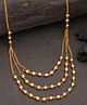 NVR Women's Gold-Plated Artificial Beads Layered Chain Golden - 10 g
