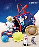 Bonfino Premium Space House Playset with Carry Handle | 7 Space Plush Figurines (Sun, Earth, Moon, Stars, Saturn, Rocket & Astronaut) | Educational & Montessori Learning Toy for Pretend Play | BIS Certified | Gifting Toy