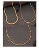 NVR Women's Set of 3 Gold-Plated Minimal Chain Golden - 20 g