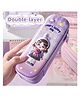 Elecart Cute Girl Print 3D EVA Pencil Case for Kids & Students-Purple