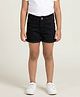 Kiddopanti Denim Solid Shorts - Black