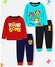 Trampoline Pack Of 2 Full Sleeves Roar Some & Giraffe Printed Tees & Pajamas Set - Multi Colour