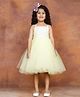 Toy Balloon Kids Net Sleeveless Shimmered Stars Detailed Dress - Lemon Yellow