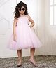 Toy Balloon Kids Net Sleeveless Shimmered Stars Detailed Dress - Baby Pink