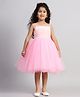 Toy Balloon Kids Net Sleeveless Shimmered Stars Detailed Dress - Pink