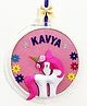Li'll Pumpkins Unicorn Theme Personalized Felt Hoop Name Alphabet Hanging for Kids Name Plaque - Pink