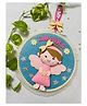 Li'll Pumpkins Doll Theme Personalized Felt Hoop Name Alphabet Hanging for Kids Name Plaque -aqua Blue