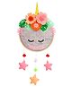 Lill Pumpkins Unicorn with Handmade flowers Theme Personalized Felt Name Alphabet Hanging for Kids Name Plaque - Multi Color