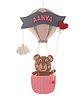 Lill Pumpkins Hot Air Balloon Theme Personalized Felt Name Alphabet Hanging for Kids Name Plaque - Pink