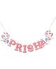 Lill Pumpkins Unicorn Theme Personalized Felt Name Alphabet Bunting Garland Hanging for Kids Name Plaque- Pink