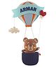 Li'llPumpkins Personalized Customized Hot Air Balloon theme name hanging for Kiwall décor- Aqua Blue
