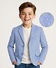 Pine Kids Knit Full Sleeves Solid Color Blazer - Light Blue