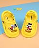 Cute Walk by Babyhug Disney Back Strap Closure Clogs With Mickey Mouse Applique - Yellow