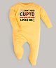 FFlirtygo  Valentine Day Theme Cotton Full Sleeves I Dont Need Cupid Everyone Already Love Me I Printed Romper - Yellow