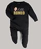 FFlirtygo  Valentine Day Theme Cotton Full Sleeves Little Romeo Printed Romper - Black