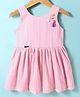 ORRIGANY Cotton Knit Sleeveless Textured Frock -Peach