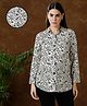 MomToBe Full Sleeves Floral Printed Maternity Shirt - Beige