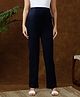 MomToBe Solid Maternity Trousers - Navy Blue