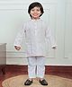 Polka Tots Cotton Full Sleeves Lace Embellished Kurta Pyjama Set - Light Pink
