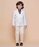 AJ Dezines Cotton Blend Full Sleeves Checked 4 Piece Party Suit Set - Yellow