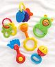 Babyhug Baby Rattle With Teethers For Newborn Babies,Non-Toxic Plastic PacK of 6-  Multicolor