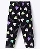 Doreme Single Jersey Woven Capri With Heart Print - Black