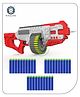Aditi Toys Street Viper Big Blaster Motorized Dart Gun Toy Including 30 Soft Foam Bullet Darts, 60-Foot Firing Range, Rechargeable Electric Battery Design with High Capacity Magazine For Boys Girls, Above 5+ Age(Red-Grey)