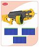 Aditi Toys Street Viper Big Blaster Motorized Dart Gun Toy Including 30 Soft Foam Bullet Darts, 60-Foot Firing Range, Rechargeable Electric Battery Design with High Capacity Magazine For Boys Girls, Above 5+ Age(Yellow-Grey)