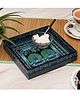 DULI Enamel Coated Multipurpose Serving Tray for Home and Dining Table