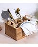 DULI  Mangowood Square Napkin Holder  for Home and Dining Table