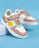 Pine Kids Casual Shoes With Velcro Closure - White & Pink