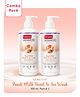 Babyhug Advanced Sensitive Peach Milk Head to Toe Wash Pack of 2 - 400 ml each