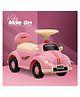 Dash Car Ride-On For Kids With Headlights Music Under Seat Storage Big Wheels And Push Handle Ideal Ride-On for 1+ Years Kids 20 kg Capacity Durable Baby Toy Car-Pink
