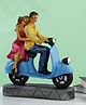 CraftVatika Romantic Love Couple On Scooter Showpiece Lovers Statue Gift