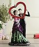 CraftVatika Romantic Love Couple with Heart Shape Statue Showpiece for Valentine Day