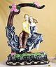 CraftVatika Romantic Love Couple Sitting on Tree Statue Showpiece for Valentine Day