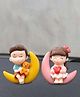 Craftvatika valentines Love Moon Couple Miniature Figurine Valentine Gift For Girlfriend
