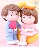 CraftVatika Valentine Gift For Girlfriend Love Moon Couple Miniature Figurine Valentine
