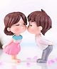 Craftvatika Miniature Romantic Love Kissing Couple Statue valentines day decoration items For Valentines Day Gift