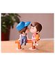 Craftvatika Valentine Kissing Love Couple Romantic Miniature Statue Showpiece valentine gift