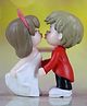Craftvatika Valentine Kissing Love Couple Romantic Miniature Statue Showpiece valentine gift for girlfriend and Boyfriend
