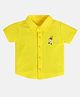 MINI KLUB Cotton Half Sleeves Abstract Patch Detailed Shirt - Yellow