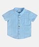 MINI KLUB Cotton Half Sleeves Striped Shirt - Blue